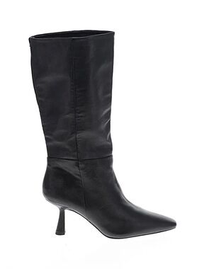 Sam Edelman Black Mid-Calf Pointed Toe Heel Boots
